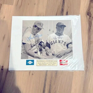 Brooklyn Dodgers autograph date by 10 photo MLB Sandy Koufax Willie mays